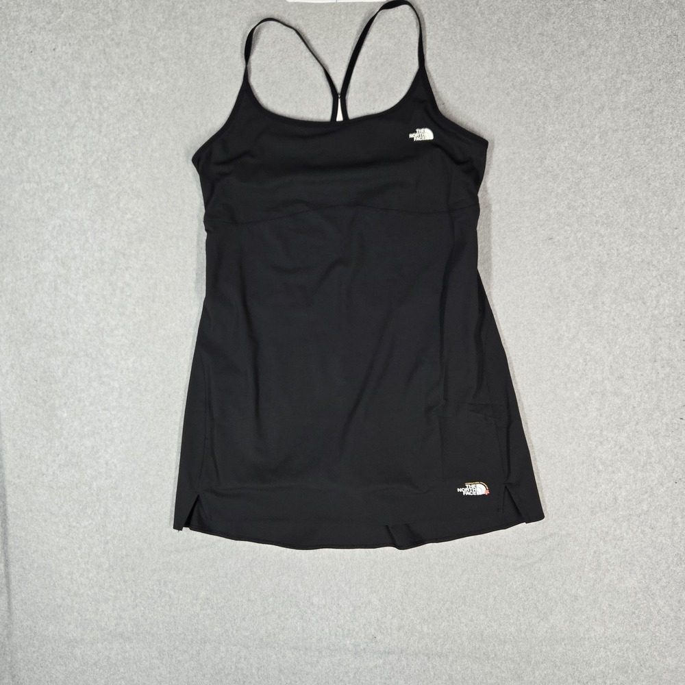 The North Face Women Swimwear L Black Arque Floral Logo Swim Dress Lined